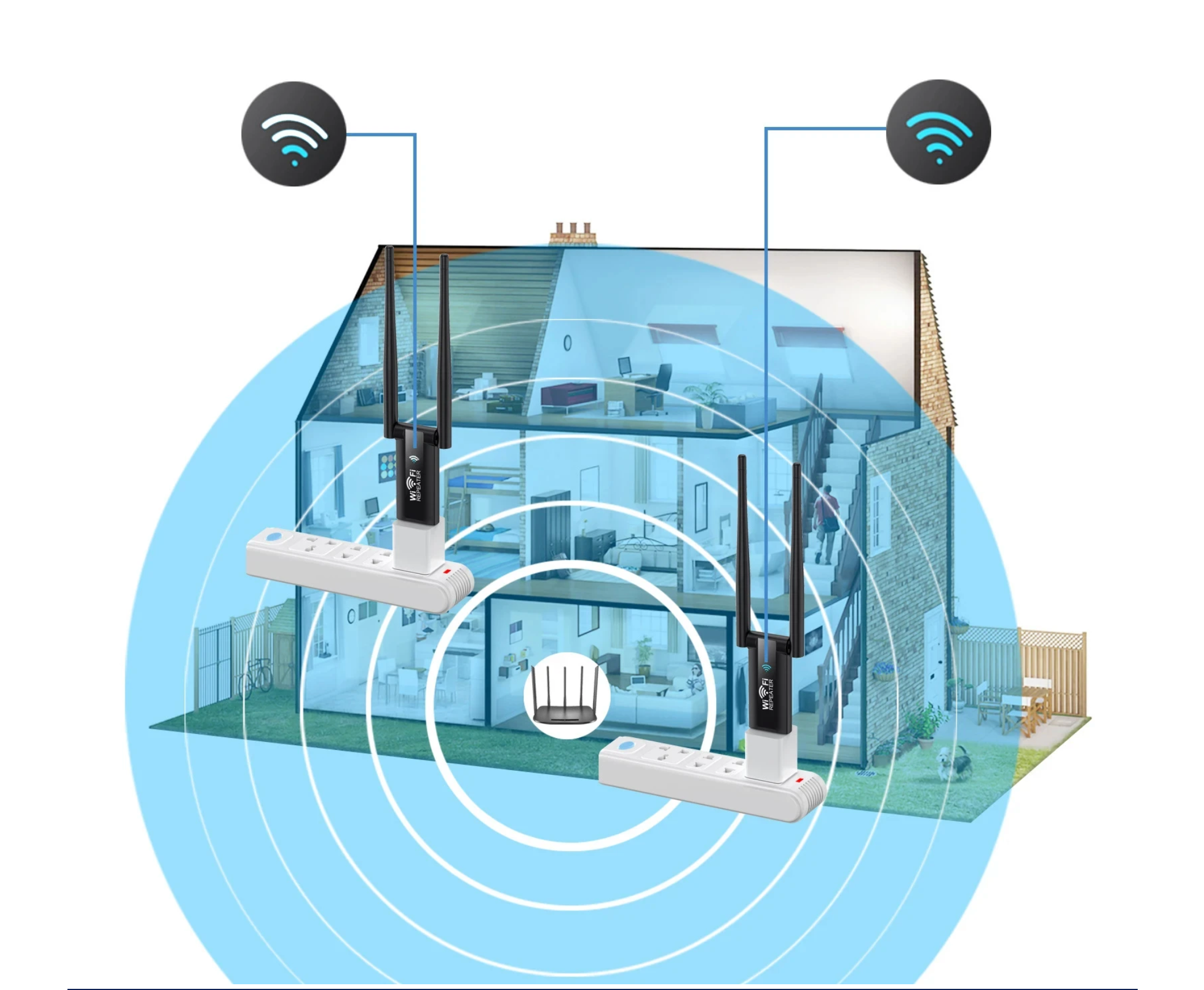 Repetidor Wi-Fi USB Wireless 300Mbps - Extensor de Sinal de Internet e Amplificador de Rede 2.4G Repetidor Wi-Fi USB Wireless 300Mbps - Extensor de Sinal de Internet e Amplificador de Rede 2.4G